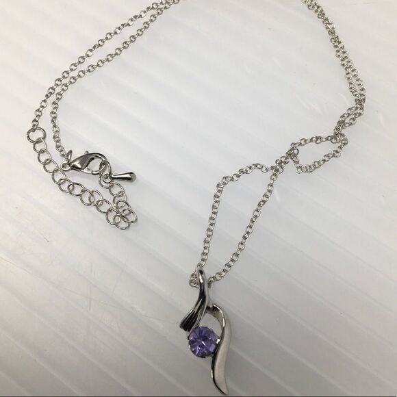Wispy Purple Gem Necklace (G2) - Picture 4 of 5